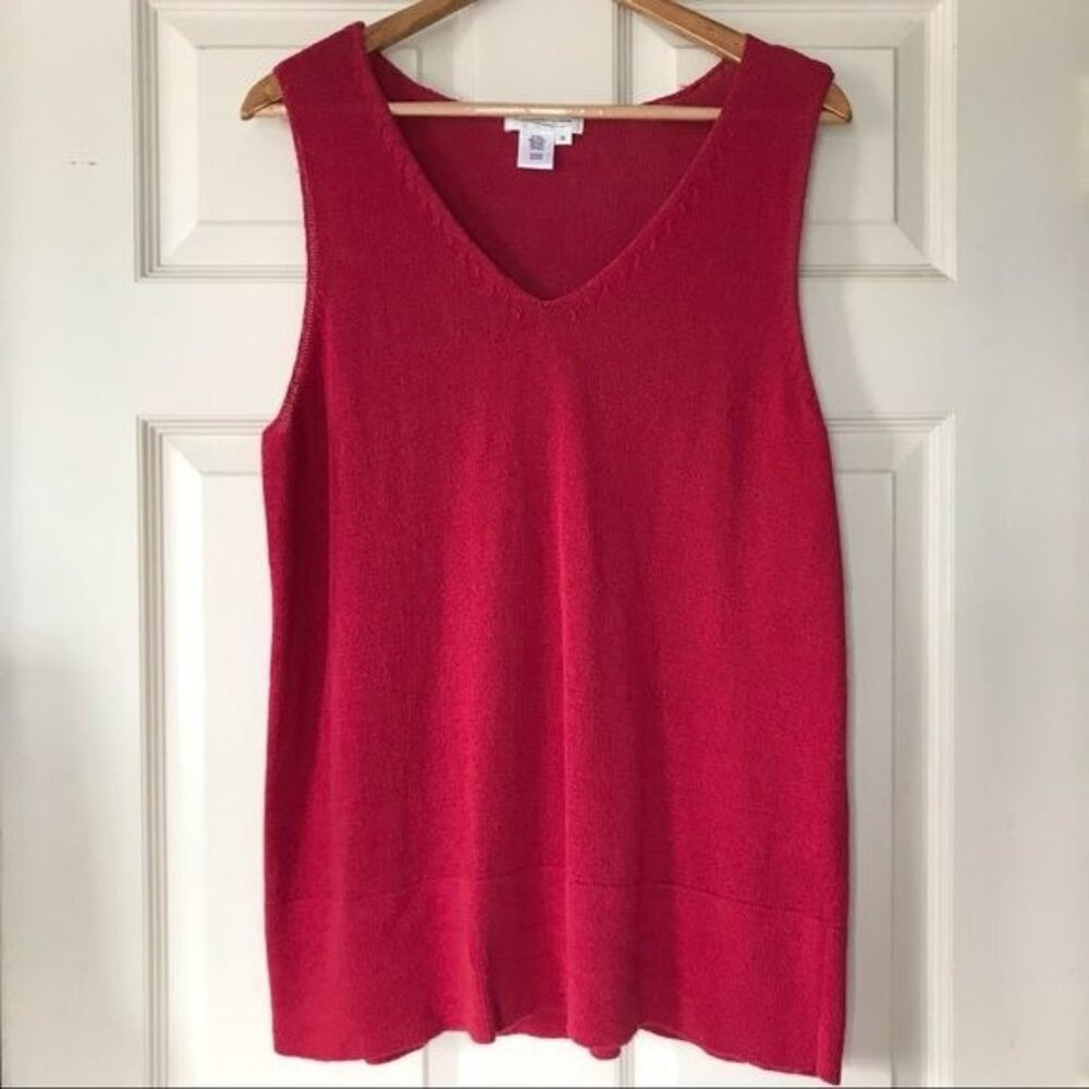 Coldwater Creek ~ Red v-neck sweater vest
